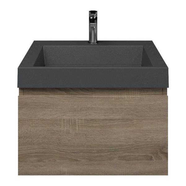 Solo badmeubel 60 cm eiken donker