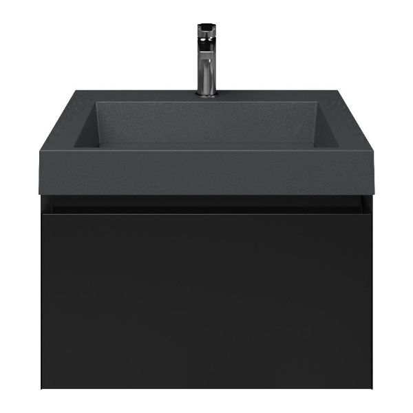 Solo badmeubel 60 cm zwart mat
