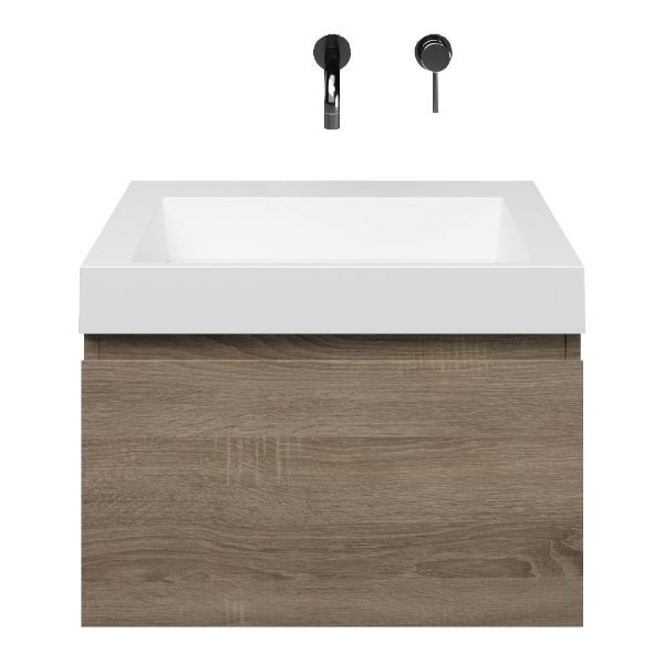 Solo badmeubel 60 cm eiken donker