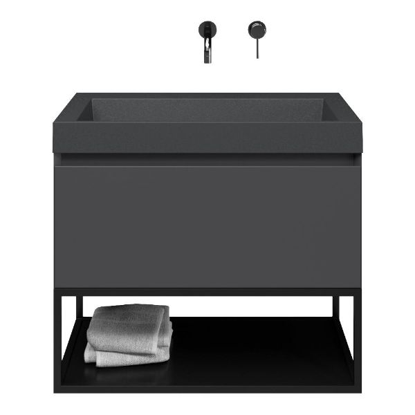 Solo badmeubel 80 cm antraciet mat