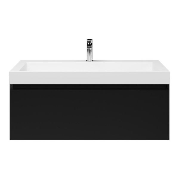 Solo badmeubel 100 cm zwart mat