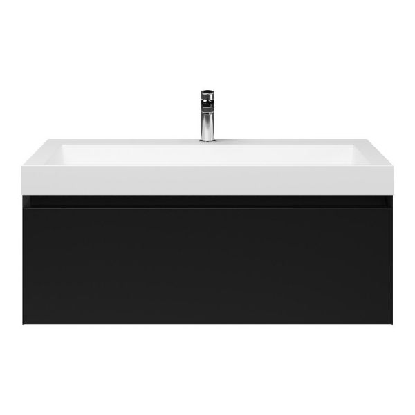 Solo badmeubel 100 cm zwart mat