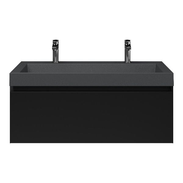 Solo badmeubel 100 cm zwart mat