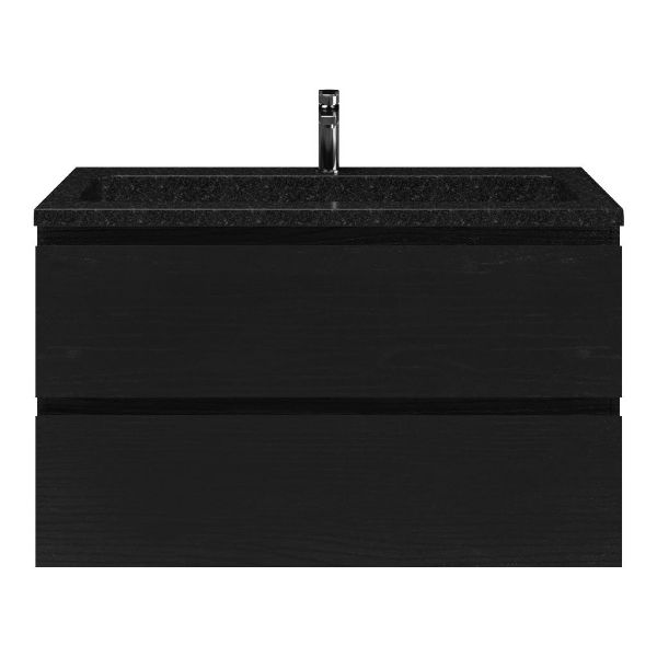 Gisella badmeubel 100 cm zwart mat eiken