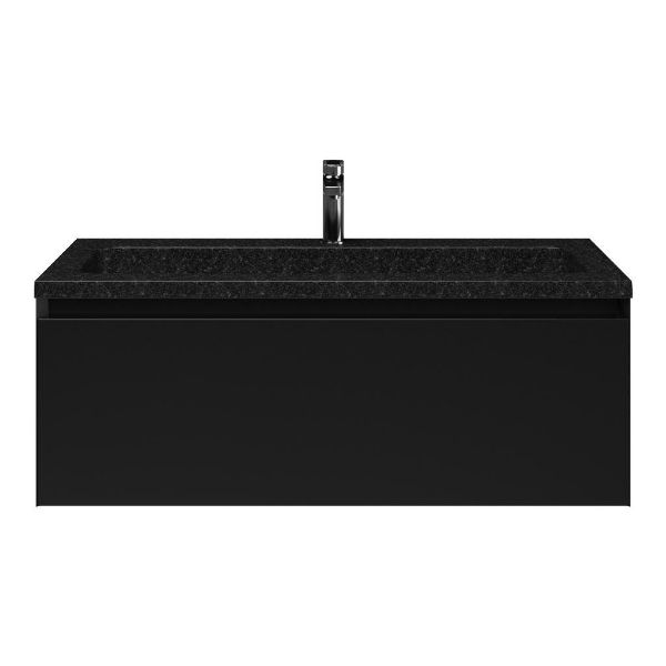 Solo badmeubel 100 cm zwart mat