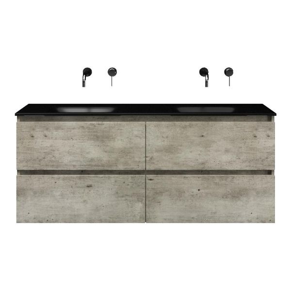 Elena badmeubel 140 cm steigerhout licht grijs