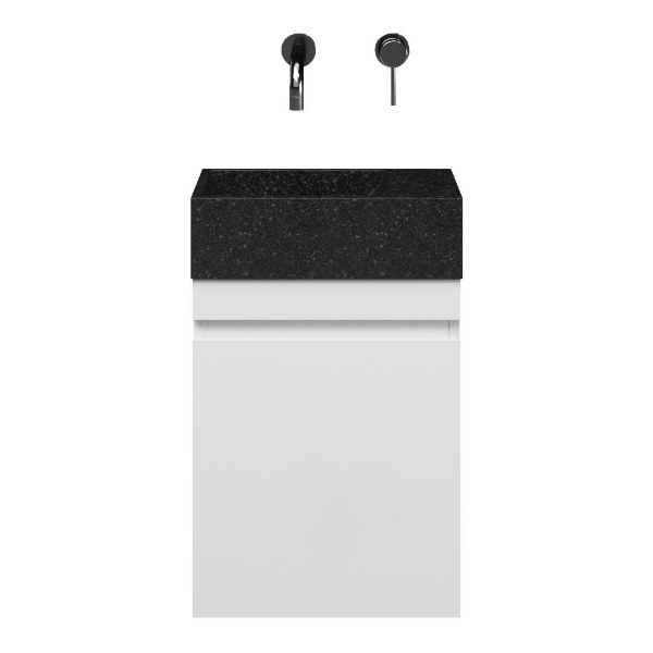 Bona fonteinmeubel 40 cm hoogglans wit
