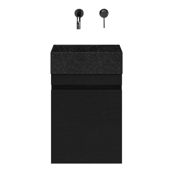 Bona fonteinmeubel 40 cm mat zwart eiken