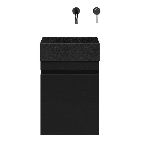 Bona fonteinmeubel 40 cm mat zwart eiken