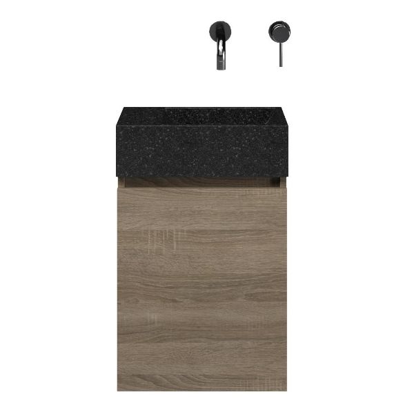 Capri fonteinmeubel 40 cm donker eiken