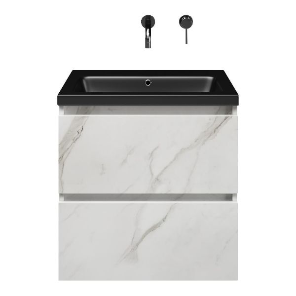 Elena badmeubel 60 cm marmer structuur wit