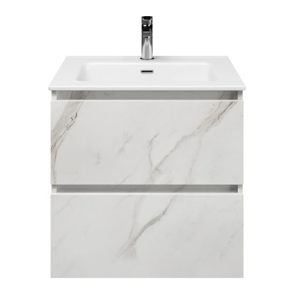 Elena badmeubel 60 cm marmer structuur wit