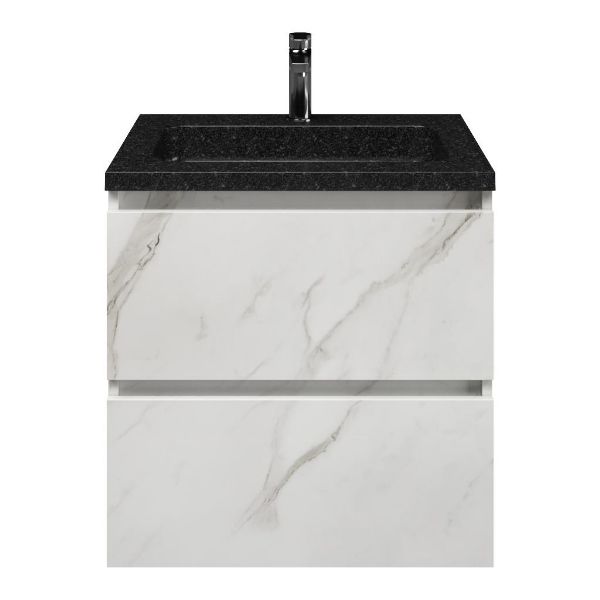 Elena badmeubel 60 cm marmer structuur wit