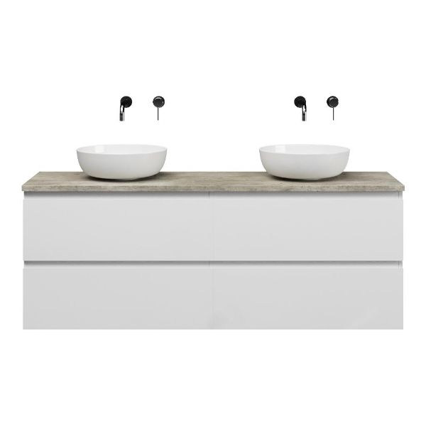 Gisella badmeubel 160 cm wit hoogglans