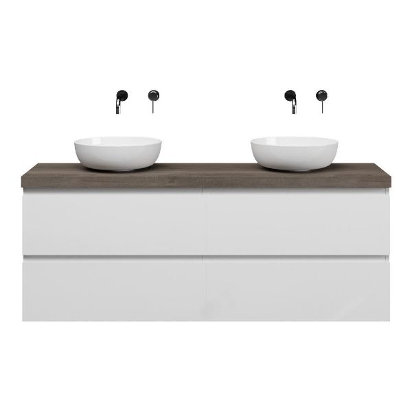 Gisella badmeubel 160 cm wit hoogglans