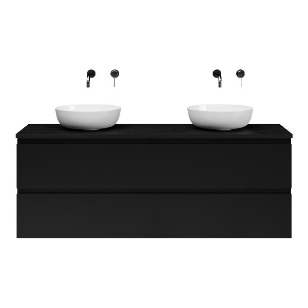 Gisella badmeubel 160 cm zwart mat
