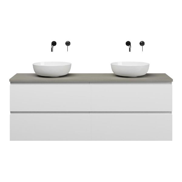 Gisella badmeubel 160 cm wit mat