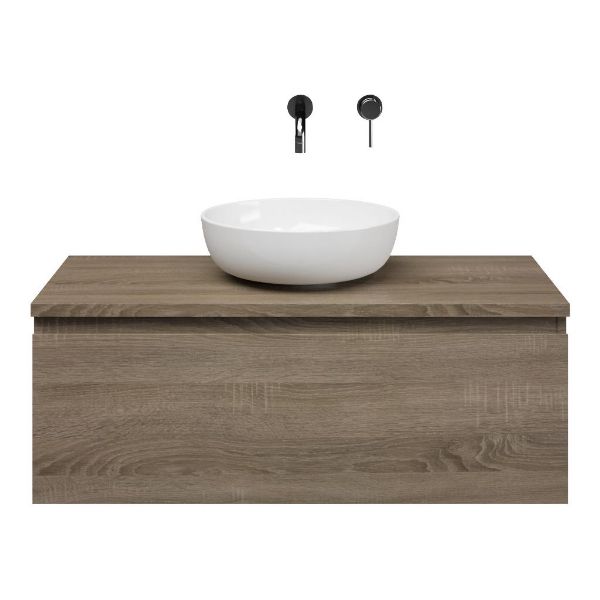 Solo badmeubel 100 cm donker eiken