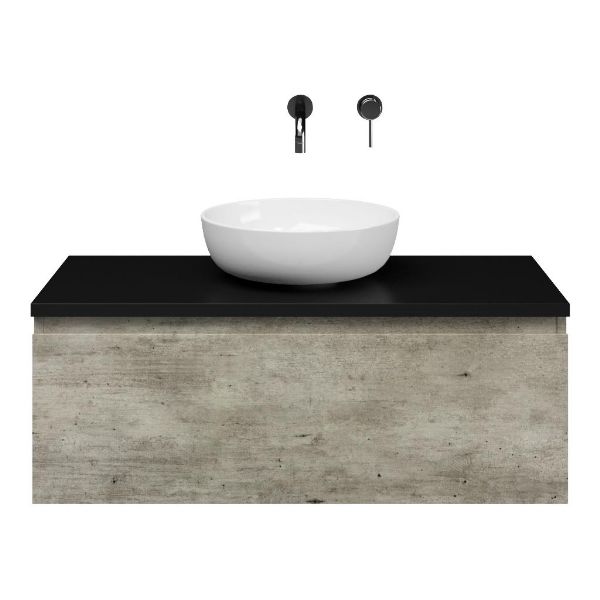 Solo badmeubel 100 cm steigerhout licht grijs