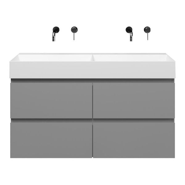 Gisella badmeubel 120 cm licht grijs