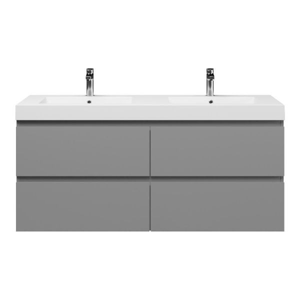 Gisella badmeubel 140 cm licht grijs mat
