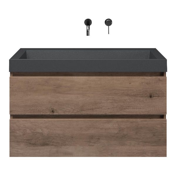 Gia badmeubel 100 cm allicante eiken