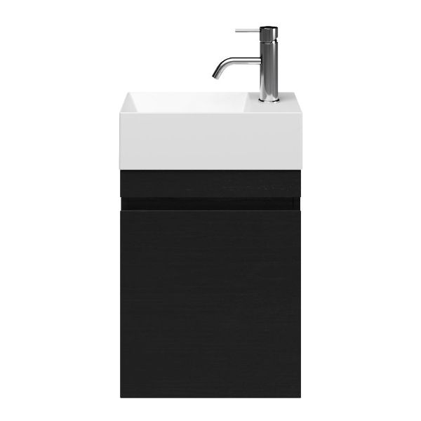 Bona fonteinmeubel 40 cm mat zwart eiken
