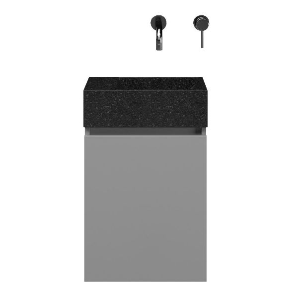 Capri fonteinmeubel 40 cm mat grijs