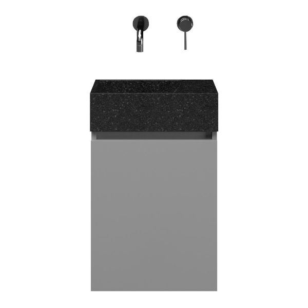 Capri fonteinmeubel 40 cm mat grijs