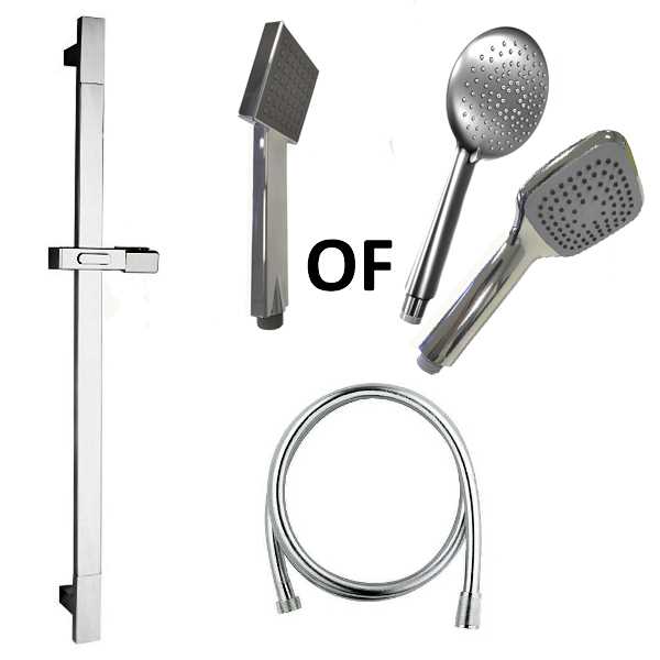 Dex glijstangset 70 cm chroom