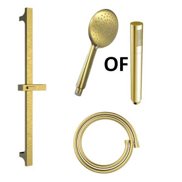 Dex glijstangset 70 cm geborsteld goud