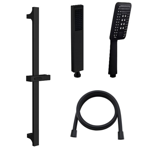 Dex glijstangset 70 cm mat zwart