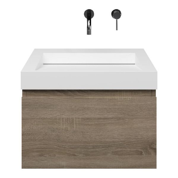 Solo badmeubel 60 cm eiken donker