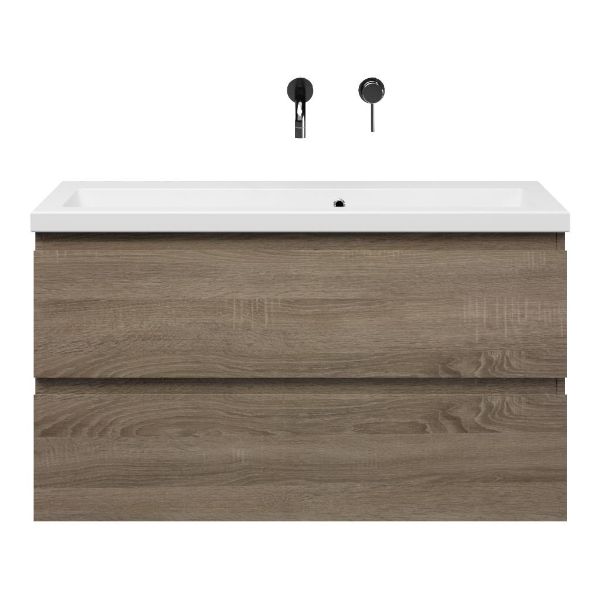 Secca badmeubel 100 cm donker eiken
