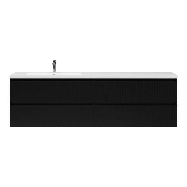 Silvan badmeubel 200 cm mat zwart