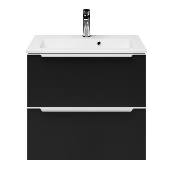 Ambra badmeubel 60 cm mat zwart