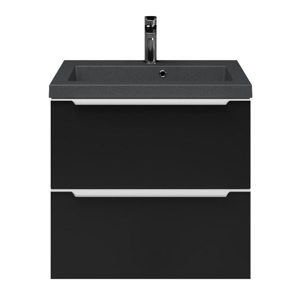Ambra badmeubel 60 cm mat zwart