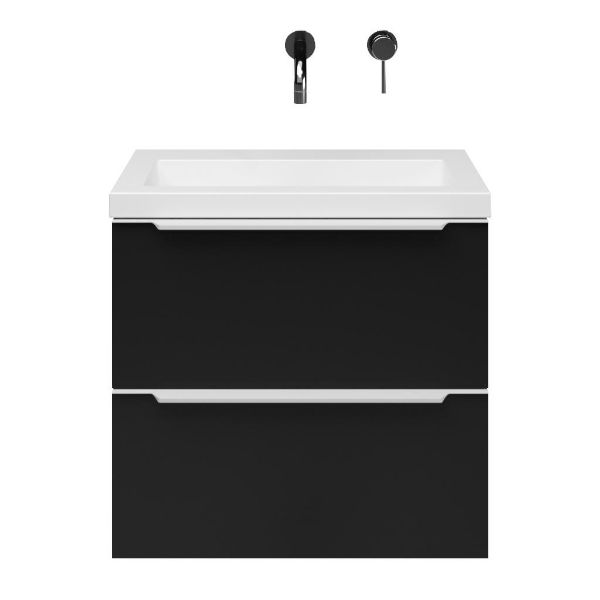 Ambra badmeubel 60 cm mat zwart