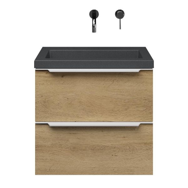 Ambra badmeubel 60 cm warm eiken