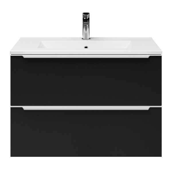 Ambra badmeubel 80 cm mat zwart