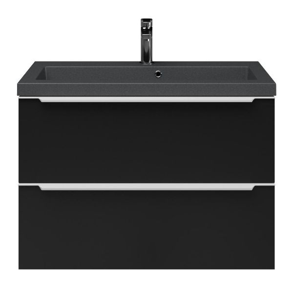 Ambra badmeubel 80 cm mat zwart