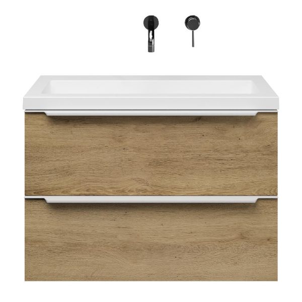 Ambra badmeubel 80 cm warm eiken