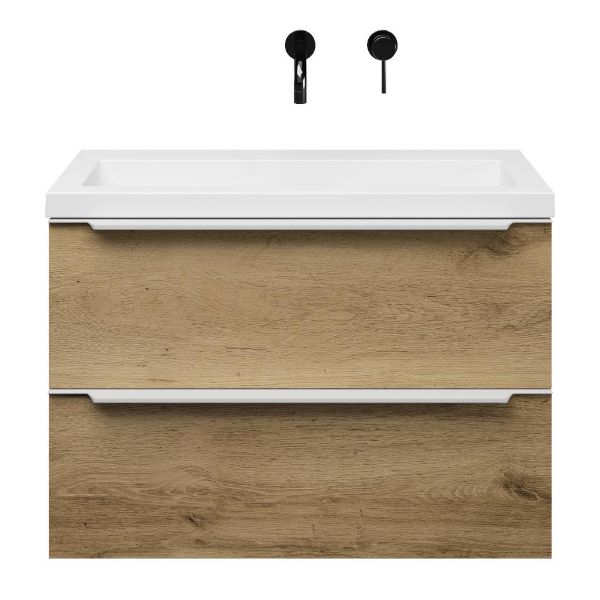Ambra badmeubel 80 cm warm eiken