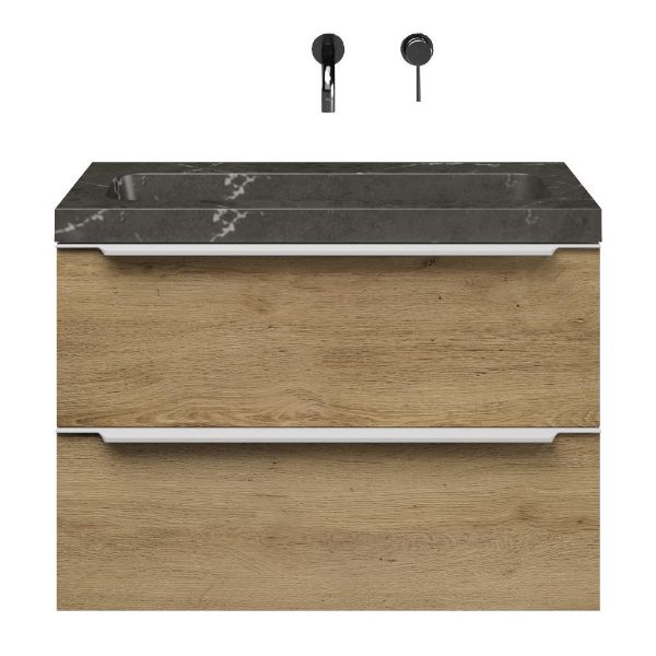 Ambra badmeubel 80 cm warm eiken