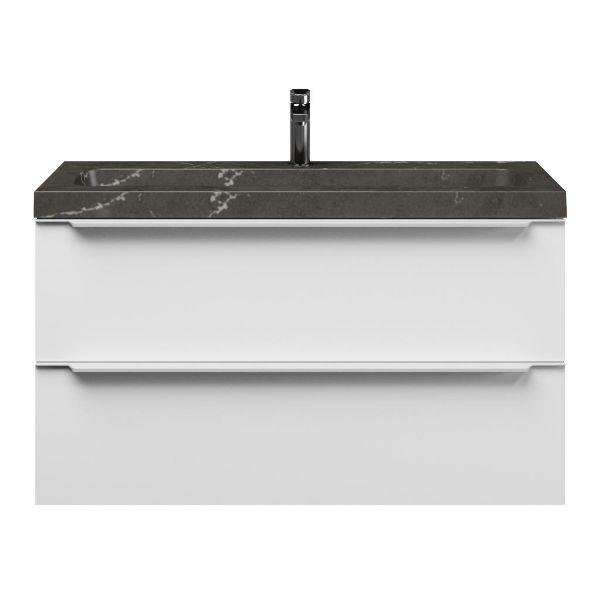 Ambra badmeubel 100 cm mat wit