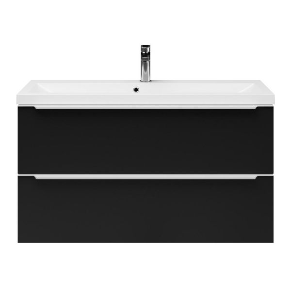 Ambra badmeubel 100 cm mat zwart
