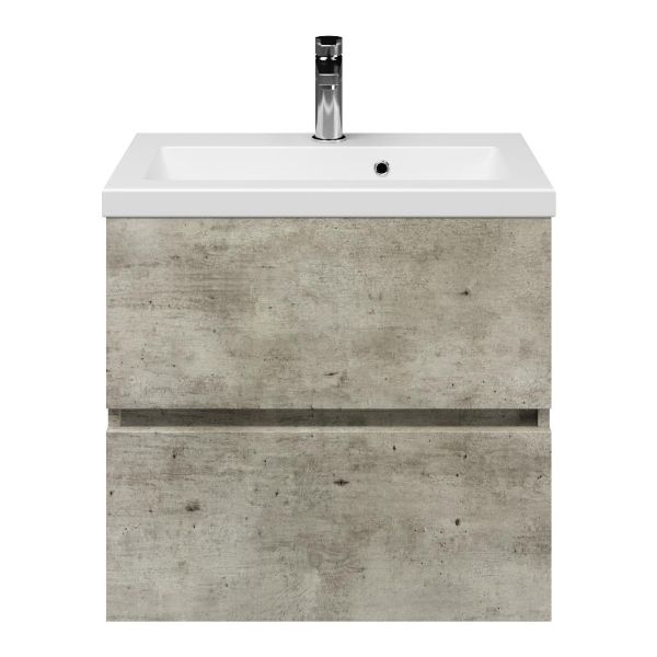 Fabia badmeubel 60 cm steigerhout licht grijs