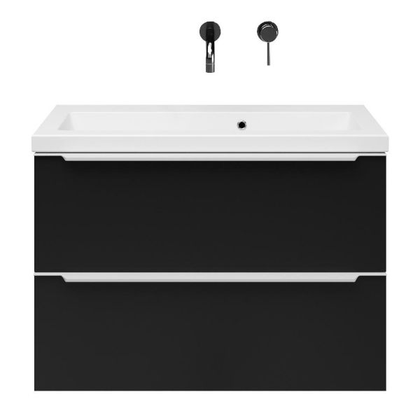 Ambra badmeubel 80 cm mat zwart