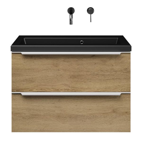 Ambra badmeubel 80 cm warm eiken