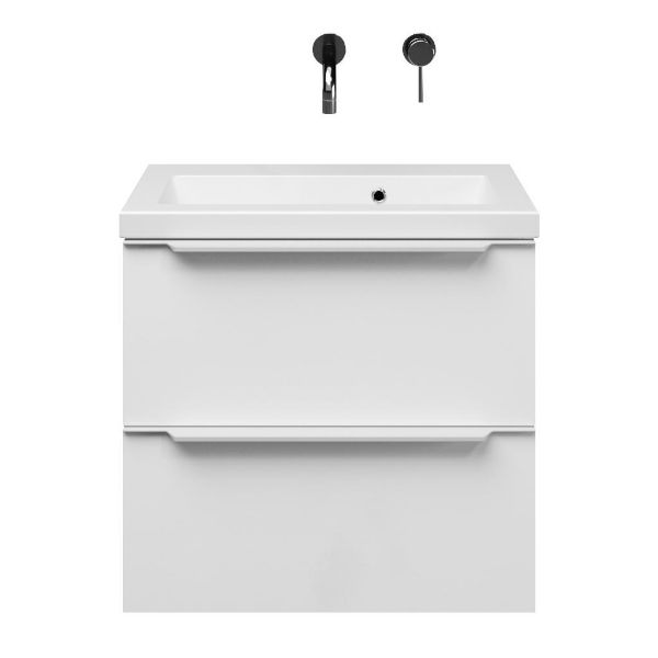 Ambra badmeubel 60 cm wit hoogglans